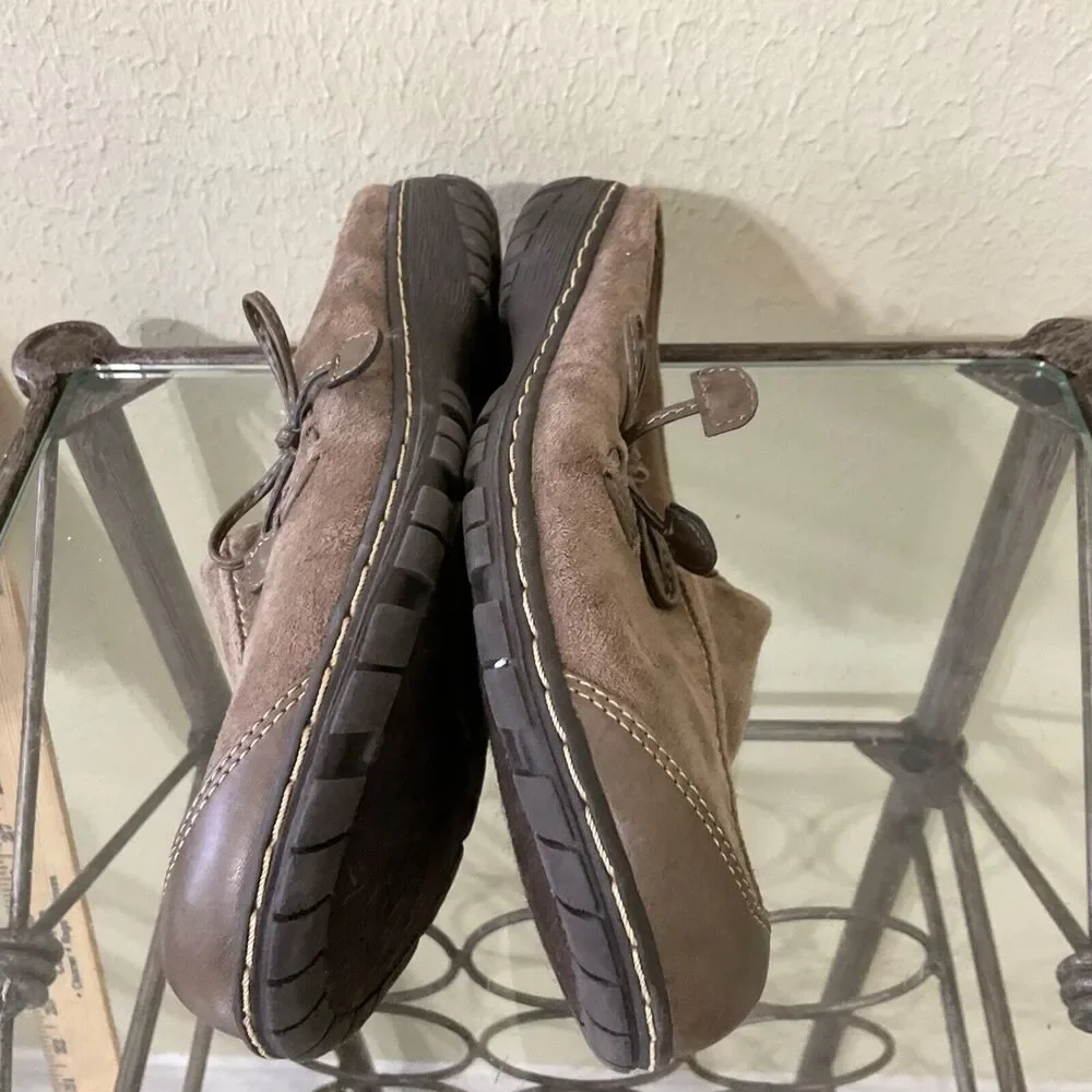 Natural Soul by Naturalizer Comfort Mules Size 7.5 M Women’s Brown Suede Slip On - Picture 11 of 11